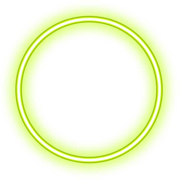 Yellow,Green Circle Frame